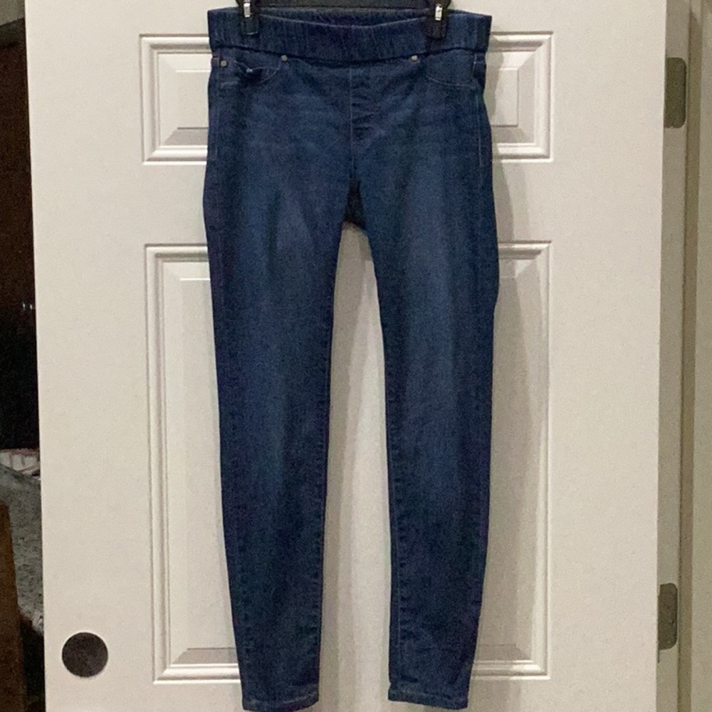 Preowned Liverpool Jeans Comp. Denim Leggings Blue Size 8 Skinny Leg (Item#P010)